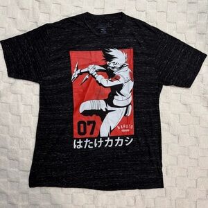 Naruto Shippuden Kakashi Team 07 Black Graphic Tee T-Shirt - Men’s 2XL NWOT